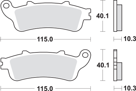 SBS Sintered Rear Brake Pads - 880LS (Honda Gold Wing Audio/Comfort / Gold Wing F6B / Gold Wing Airbag 2001–2016)