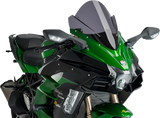 Puig Hi-Tech Parts 9704F Race Windscreen - 15-3/4" - Dark Smoke - Kawasaki | Street