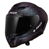 LS2 Dragon Chameleon Gloss Forged Carbon Purple Green