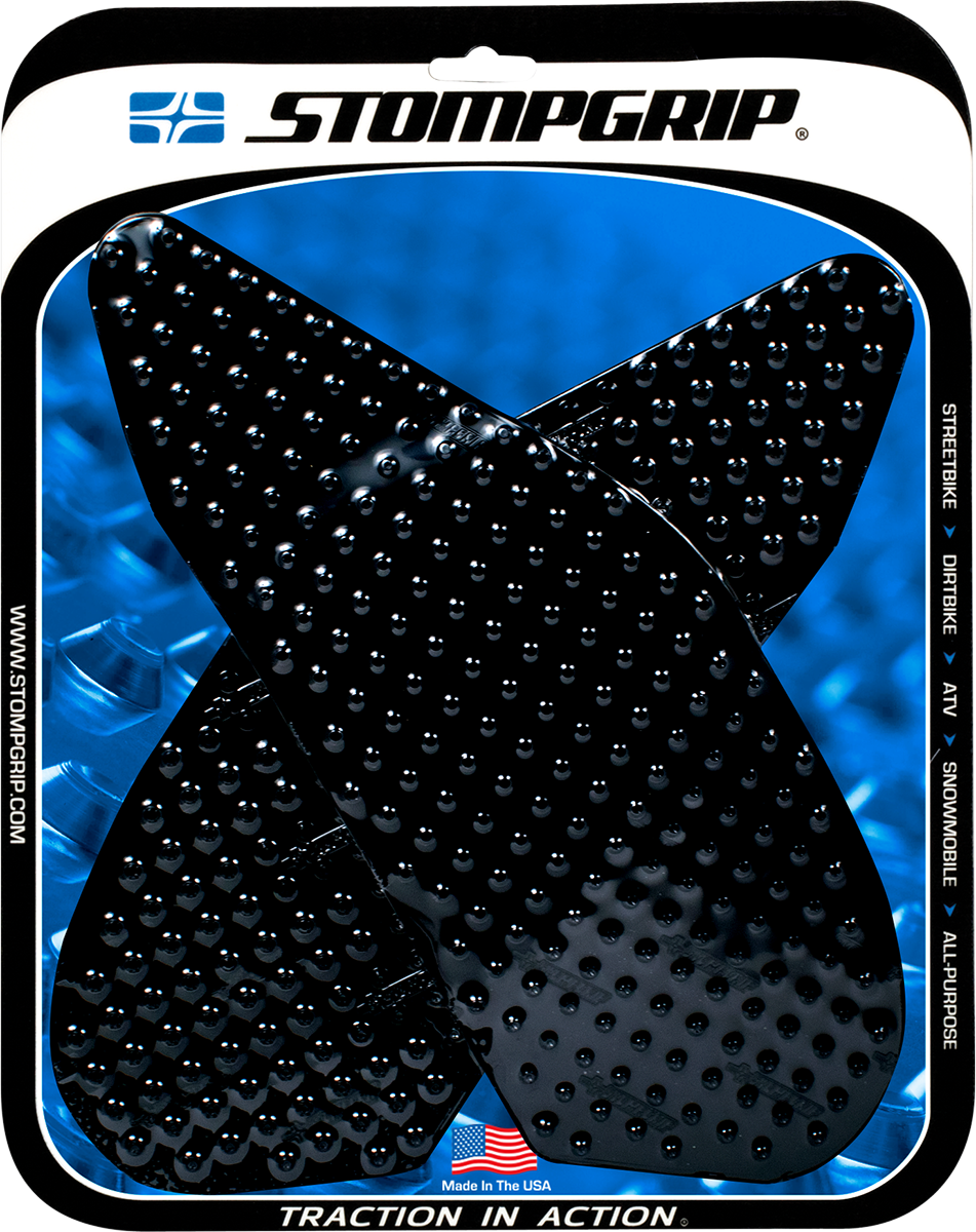 STOMPGRIP 55-10-0002B Tank Grips - Volcano - Black - Yamaha - YZF '04-'06 | Street