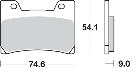 SBS HF Series Organic Base Front Brake Pads - 645HF (Yamaha FZR 600 / VMX 1200 V-Max / YZF600R 1989–2007)