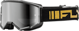 Youth Zone Goggle Black/Gold W/ Silver Mirror/Smoke Lens - Cycle City Outdoors