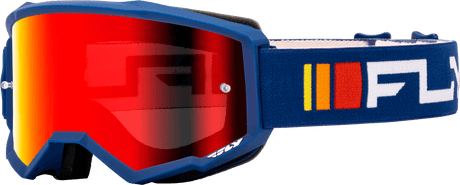 Zone Goggle Navy/White W/ Red Mirror/Smoke Lens - Cycle City Outdoors
