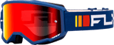 Youth Zone Goggle Navy/White W/ Red Mirror/Smoke Lens - Cycle City Outdoors