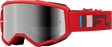 Zone Goggle Red/Charcoal W/ Silver Mirror/Smoke Lens - Cycle City Outdoors