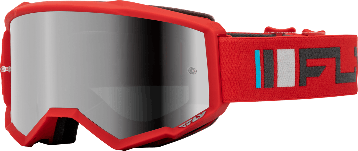 Zone Goggle Red/Charcoal W/ Silver Mirror/Smoke Lens - Cycle City Outdoors