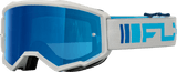 Youth Zone Goggle Silver/Blue W/ Dark Blue Mirror/Smoke Lens - Cycle City Outdoors