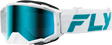 Zone Elite Goggle White/Teal W/ Blue/Teal Mir/Sky Blue Lens - Cycle City Outdoors