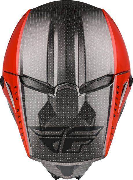 Youth Kinetic Straight Edge Helmet Red/Black/Grey Ys - Cycle City Outdoors