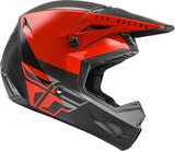 Youth Kinetic Straight Edge Helmet Red/Black/Grey Ys - Cycle City Outdoors