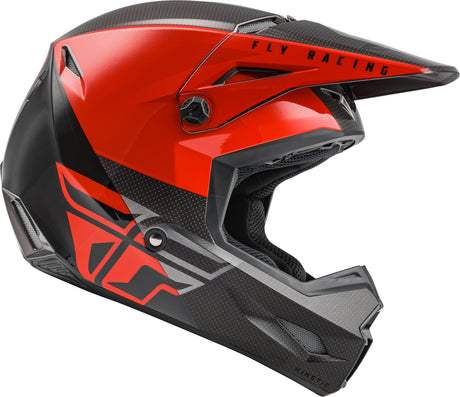 Youth Kinetic Straight Edge Helmet Red/Black/Grey Ys - Cycle City Outdoors