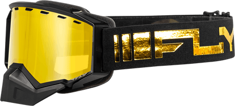 Zone Snow Goggle Black/Gold W/ Gold Mirror/Yellow Lens - Cycle City Outdoors