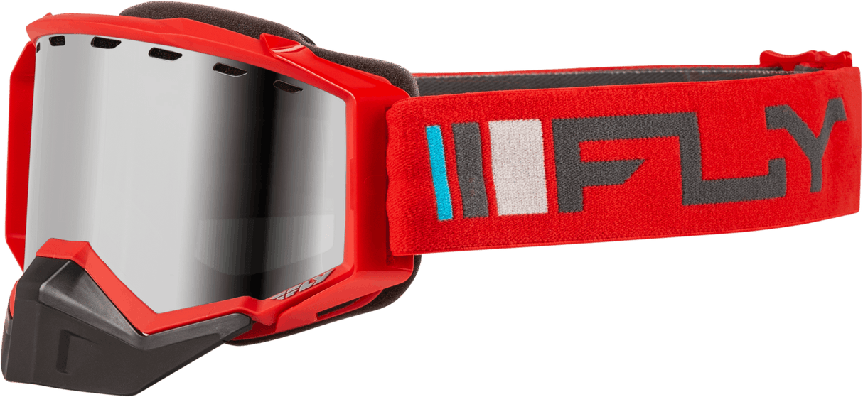Zone Snow Goggle Red/Charcoal W/ Silver Mirror/Smoke Lens - Cycle City Outdoors
