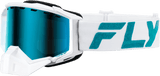 Zone Elite Snw Goggle Wht/Teal W/ Sky Blue/Polarized Smk Lens - Cycle City Outdoors
