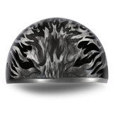 DOT Approved Daytona Motorcycle Half Face Helmet - Skull Cap Graphics for Men & Women, Scooters, ATVs, UTVs & Choppers - W/ Ignite Grey