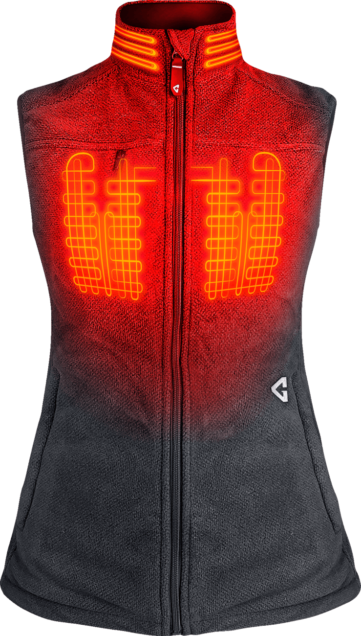 GERBING HEATED CLOTHING Women's 7V Thermite Heated Fleece Vest 2.0 - Gray - XL GERTFVST7VWGXL