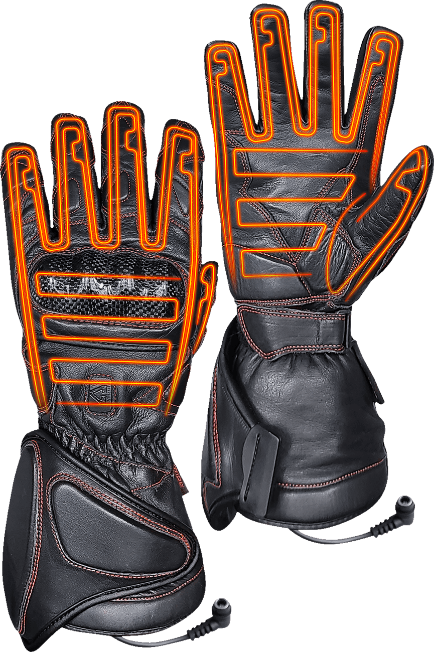 GERBING HEATED CLOTHING 12V Extreme Hard Knuckle Heated Gloves - Black - Small GEREXGL12VBS