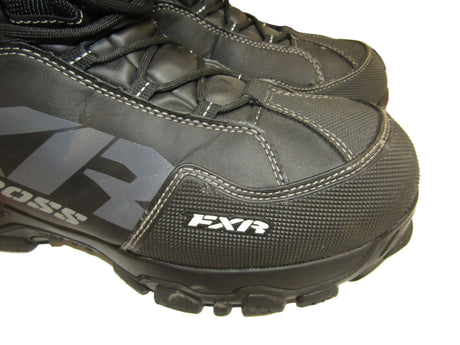 Black FXR brand hiking boot on a white background