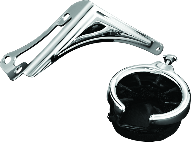 Kuryakyn Passenger Drink Holder With Basket 98-13 Touring Right Side Chrome - Cycle City Outdoors