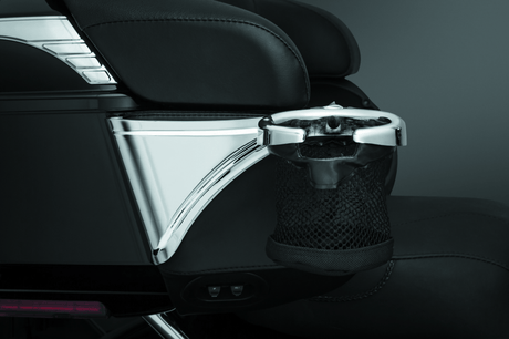 Kuryakyn Passenger Drink Holder With Basket 14-Up Touring Right Side Chrome - Cycle City Outdoors
