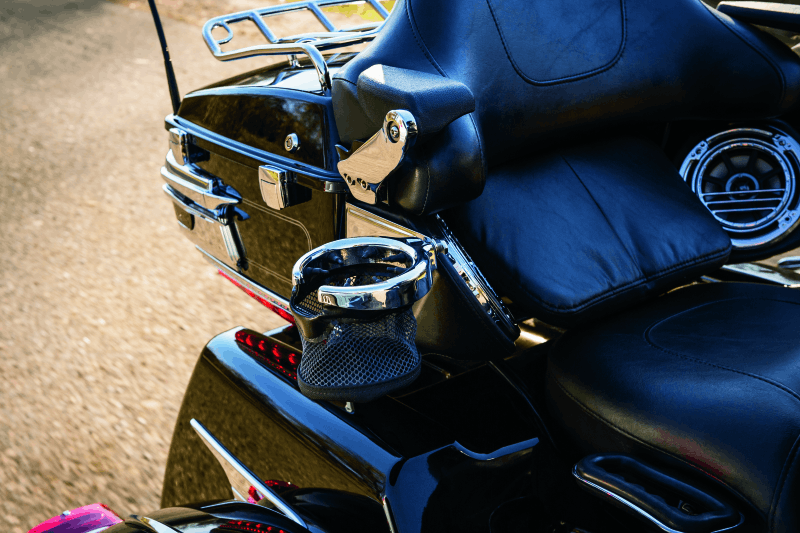 Kuryakyn Passenger Drink Holder With Basket 14-Up Touring Right Side Chrome - Cycle City Outdoors