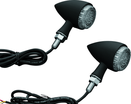 Kuryakyn Torpedo Indicator LED Amber Lights Turn Only Matte Black - Cycle City Outdoors