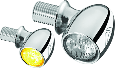 Kuryakyn Kellerman Atto Clear Lens Amber Chrome - Cycle City Outdoors
