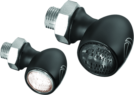 Kuryakyn Kellerman Atto Smoke Lens White Satin Black - Cycle City Outdoors