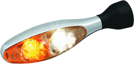 Kuryakyn Micro 1000 Clear Lens White/Amber Chrome - Cycle City Outdoors