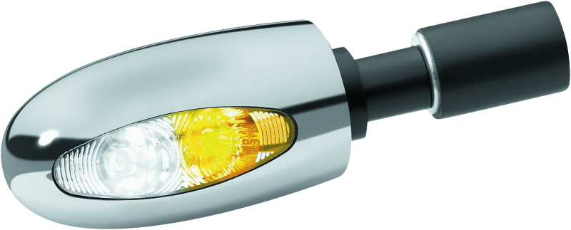 Kuryakyn Bl 1000 7/8-1in Handlebars With Hollow Ends White/Amber Chrome - Cycle City Outdoors