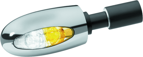 Kuryakyn Bl 1000 7/8-1in Handlebars With Hollow Ends White/Amber Chrome - Cycle City Outdoors