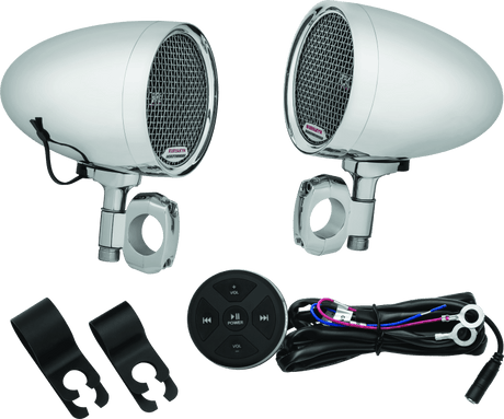 Kuryakyn Road Thunder Speaker Pods Bluetooth Audio Controller Chrome - Cycle City Outdoors