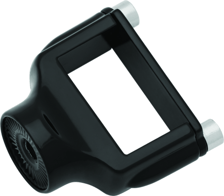 Kuryakyn Side Mount License Plate Holder Clamp 86-23 XL Models Gloss Black - Cycle City Outdoors