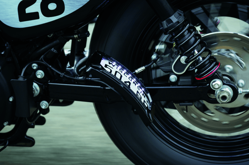 Kuryakyn Nova Curved Vertical Mount Side License Plate Holder Gloss Black - Cycle City Outdoors