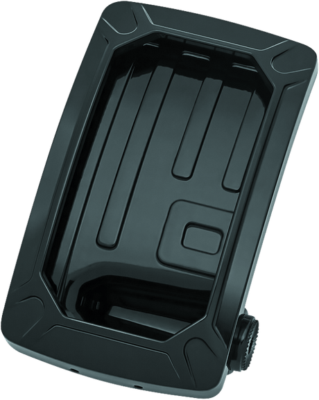 Kuryakyn Nova Curved Vertical Mount Side License Plate Holder Gloss Black - Cycle City Outdoors