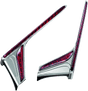 Kuryakyn L.E.D. Vertical Rear Light Strips 12-17 GL1800 Chrome Red Lens - Cycle City Outdoors