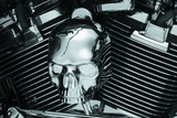 Kuryakyn Skull Horn Cover 17-Up With Waterfall Style Horn Chrome - Cycle City Outdoors