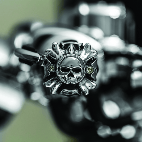 Kuryakyn Replacement Zombie Grip Emblems With Throttle Boss Chrome - Cycle City Outdoors