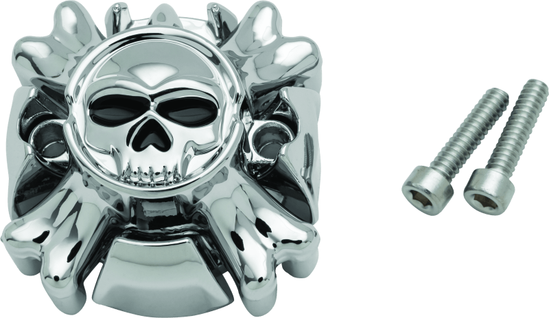 Kuryakyn Replacement Zombie Grip Emblems Without Throttle Boss Chrome - Cycle City Outdoors