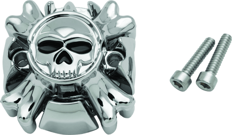Kuryakyn Replacement Zombie Grip Emblems Without Throttle Boss Chrome - Cycle City Outdoors