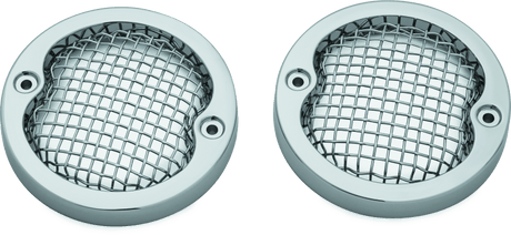 Kuryakyn Mesh Turn Signal Bezels 3-1/4in Chrome - Cycle City Outdoors