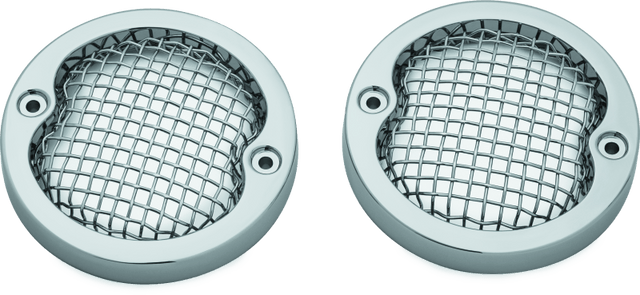 Kuryakyn Mesh Turn Signal Bezels 3-1/4in Chrome - Cycle City Outdoors
