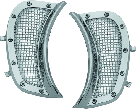 Kuryakyn Mesh Headlight Vent Accents Chrome - Cycle City Outdoors