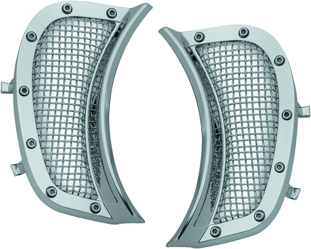 Kuryakyn Mesh Headlight Vent Accents Chrome - Cycle City Outdoors