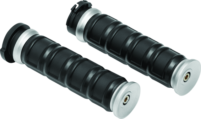 Kuryakyn Dillinger Grips Dual Cable Silver - Cycle City Outdoors
