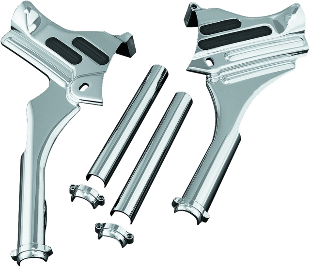 Kuryakyn Deluxe Neck Covers 95-07 Touring Models Chrome - Cycle City Outdoors