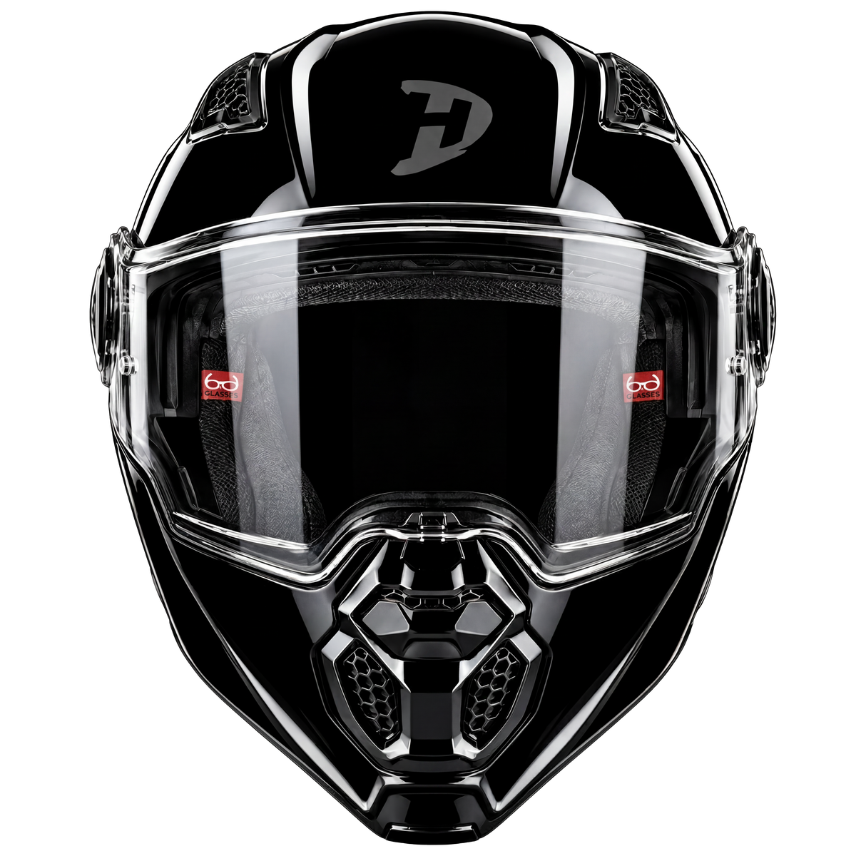 Daytona - D.O.T. & ECE Daytona C6- Hi-Gloss Black Modular Motorcycle Helmet