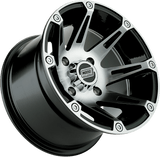 MOOSE UTILITY Wheel - 387X - Rear - Machined Black - 14x8 - 4/110 - 2+6 387MO148110BW2