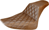 SADDLEMEN Step-Up Seat - Front Lattice Stitch - Brown - Part 812-26-172BR
