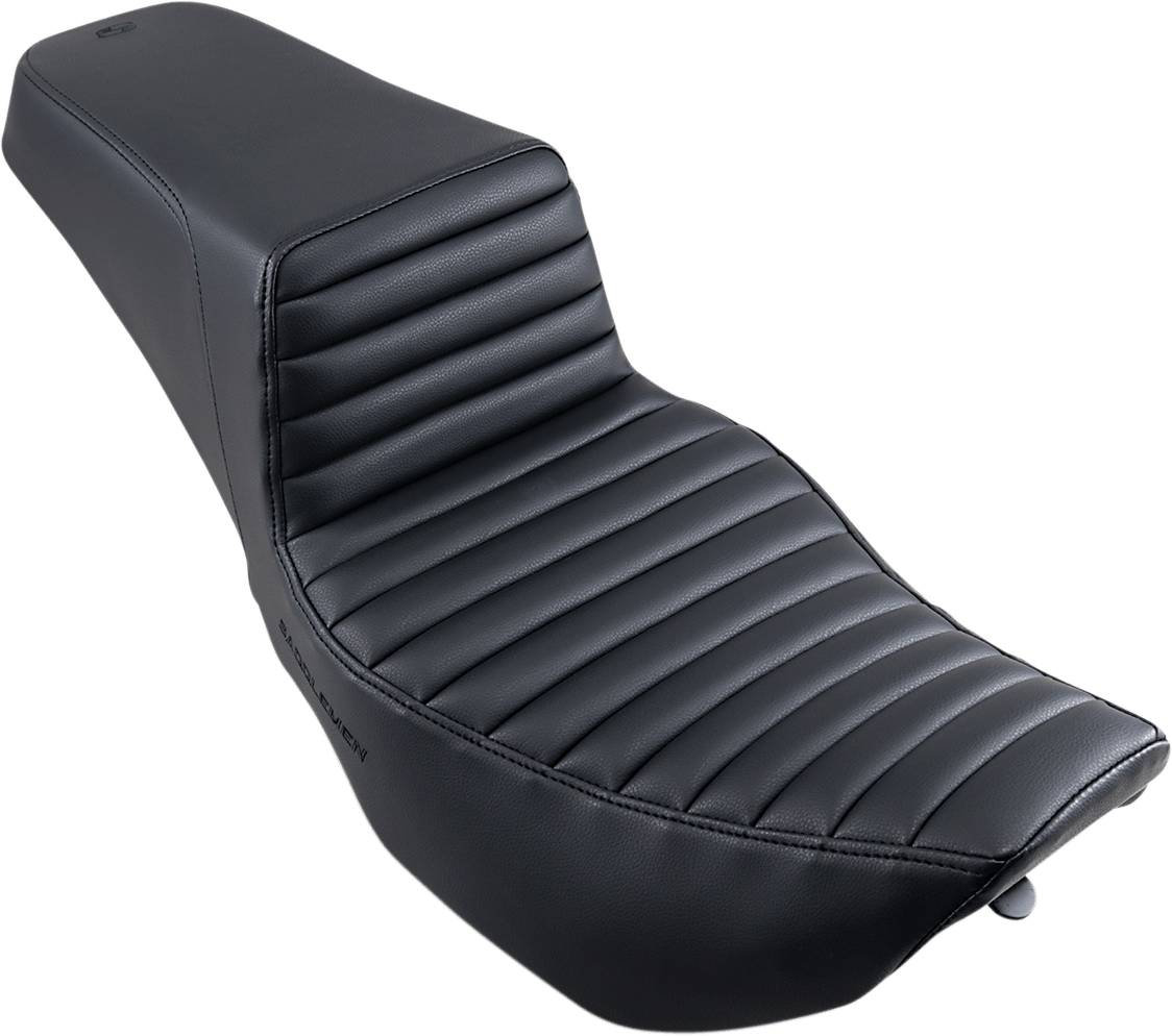 SADDLEMEN Step-Up Seat - Front Tuck-n-Roll - Black - FLHR/FLHX 897-06-171